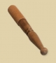 Rubbing beater medium, wood & leather, 1 pc