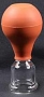 Face & Hand Massage Cupppings with Olive & Suction Ball, Borosil Glass