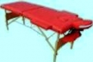 Portable 2-section wood massage table