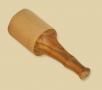 Rubbing beater extra thick, wood & leather, 1 pc