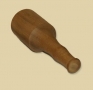 Rubbing beater extra thick and massive, wood without leather, 1 